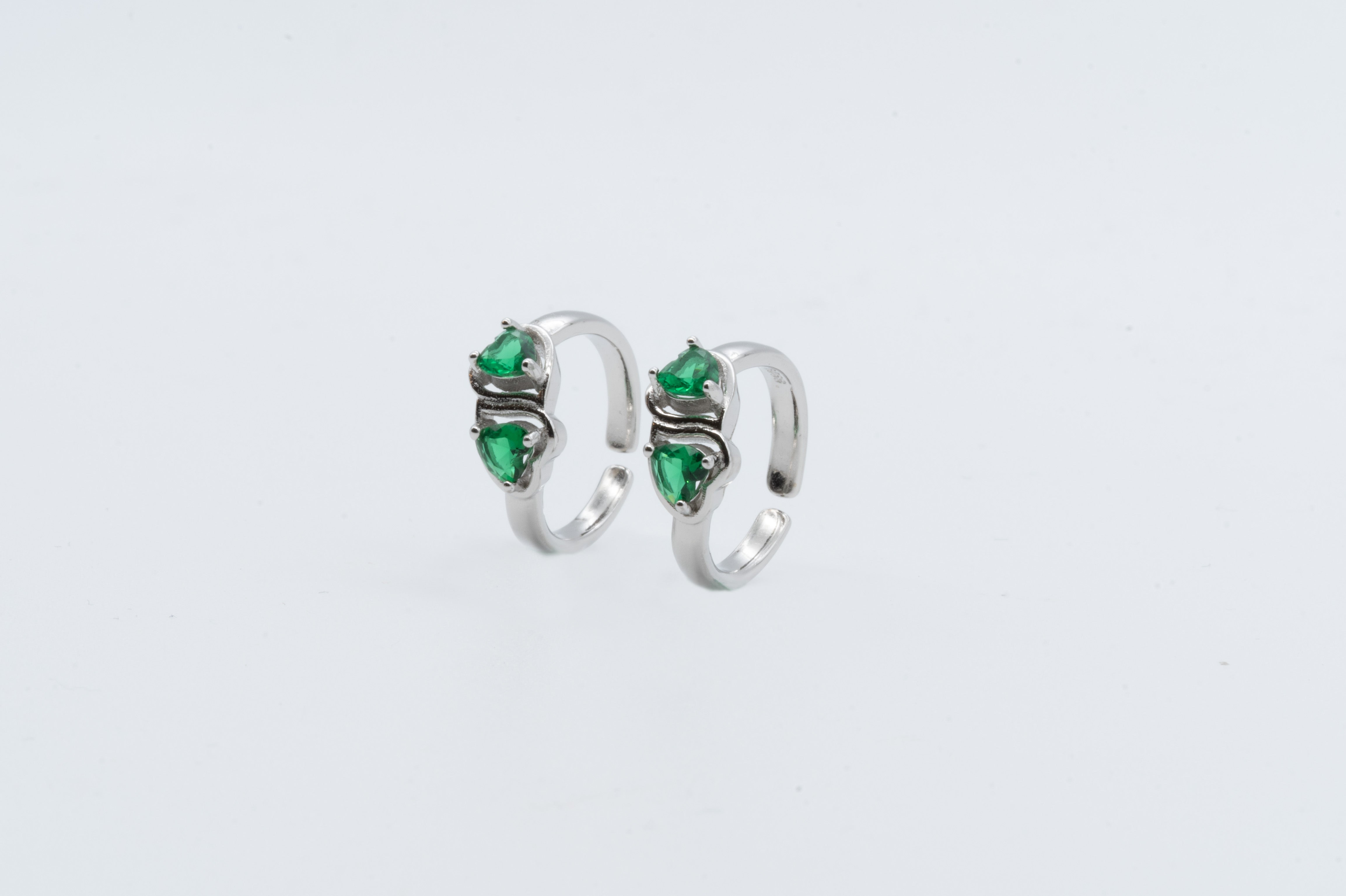 Emerald Bliss Toe Rings